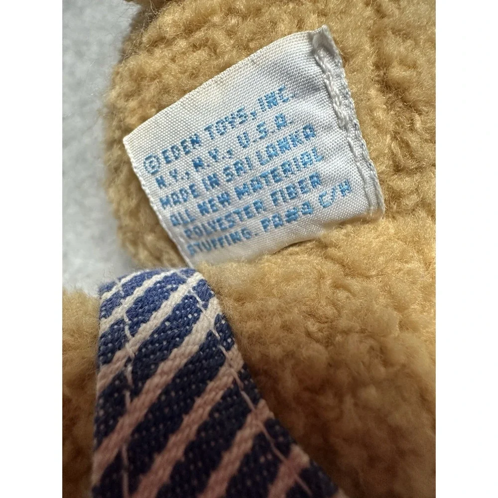 Vintage OshKosh B'Gosh TEDDY BEAR Plush Striped Engineer Overalls  11